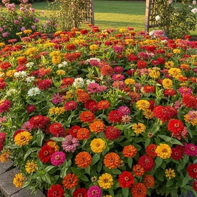 Colorful Annual Garden Flower (Zinnia Flower) Premium Zinnia Flower Seeds (CF-BR)